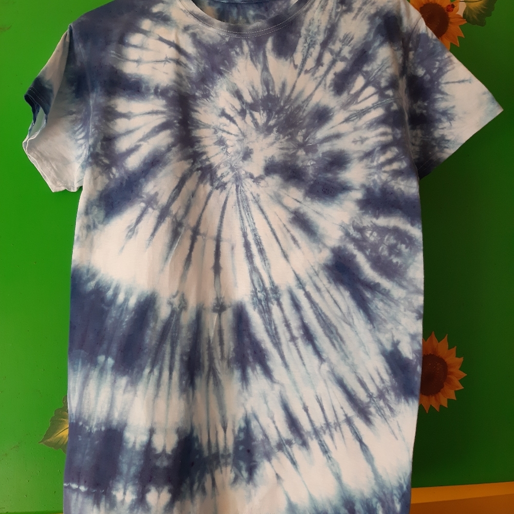 Medium, Fruit of the Loom, Blue, Tie Dye T-shirt